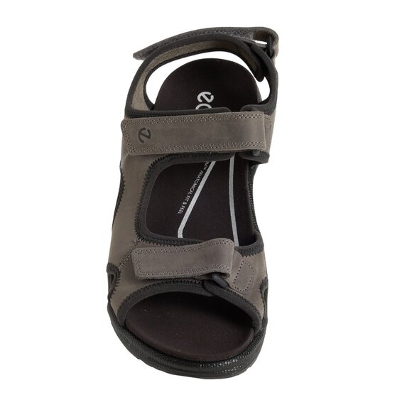 Ecco Men\'s Onroads Sandal 3 Leather Quick Fasten Straps Fluidform Grey Steel main image 3